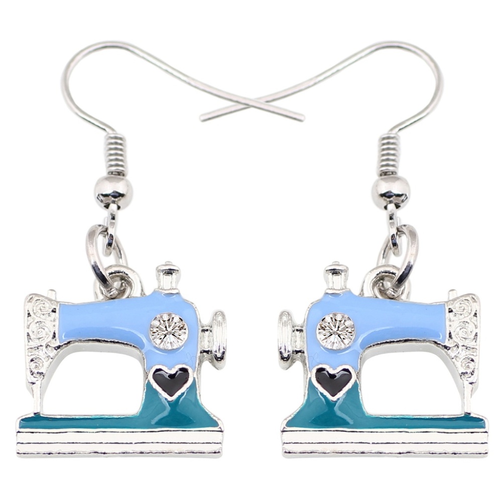 Sewing Machine Earrings Drop Dangle